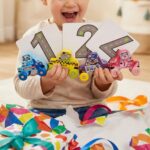 Brinquedo de Madeira Educativo Carrinhos Jumbo Empilháveis e Flashcards de - brinquedo infantil Kinderland Toys