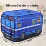 Barraca Infantil Cabana Casinha de Polícia Azul Portátil Pop-up - brinquedo infantil Kinderland Toys