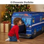 Barraca Infantil Cabana Casinha de Polícia Azul Portátil Pop-up - brinquedo infantil Kinderland Toys