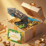 Brinquedo Menino e Menina Caminhão Tubarão Catapulta Shark Track com - brinquedo infantil Kinderland Toys