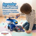 Carrinho de Polícia Brinquedo Educativo 3 Anos Menino Menina Garagem - brinquedo infantil Kinderland Toys