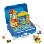 Maleta de Blocos de Montar Infantil Mala com Rodinhas Brinquedo - brinquedo infantil Kinderland Toys