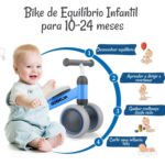 Bicicleta de Equilíbrio para Bebê 1 Ano Rosa - brinquedo infantil Kinderland Toys