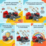  Caminhão de Bombeiro Infantil 2 em 1 Playset Garagem - brinquedo infantil Kinderland Toys