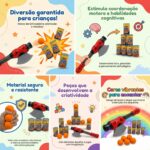 Machado Lançador Power Popper de Pressão de Ar com Bolinhas - brinquedo infantil Kinderland Toys