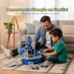 Maleta Policial 2 em 1 Posto de Polícia com Carrinhos - brinquedo infantil Kinderland Toys