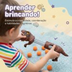 Lançador de Bolinhas Dinossauro Brinquedo Menino e Menina com 10 - brinquedo infantil Kinderland Toys