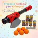 Machado Lançador Power Popper de Pressão de Ar com Bolinhas - brinquedo infantil Kinderland Toys