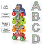 Brinquedo de Madeira Alfabeto A-Z Montessori Brinquedos Educativos 2 a - brinquedo infantil Kinderland Toys