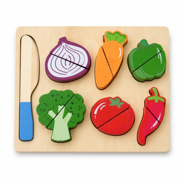 Kinderland Toys Jogo de Cortar Frutas de Madeira Brinquedo Educativo