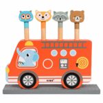 Ônibus Pop-Up de Madeira com 4 Animais Educativo Infantil - brinquedo infantil Kinderland Toys