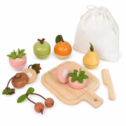 Kinderland Toys Kit Frutas de Cortar de Madeira Brinquedo Educativo - brinquedo infantil da Kinderland Brinquedos