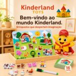 Quadro Magnético Fazenda de Madeira - brinquedo infantil Kinderland Toys