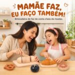 Brinquedo de Madeira Educativo Kit Comidinha Montessori Quebra Cabeça Infantil - brinquedo infantil Kinderland Toys