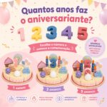 Bolo Infantil de Aniversário em Madeira Brinquedo Educativo - brinquedo infantil Kinderland Toys