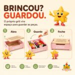 Churrasqueira Infantil Rosa de Madeira - brinquedo infantil Kinderland Toys