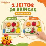 Jogo de Cortar Legumes de Madeira Brinquedo Educativo - brinquedo infantil Kinderland Toys