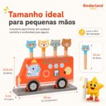 Ônibus Pop-Up de Madeira com 4 Animais Educativo Infantil - brinquedo infantil Kinderland Toys