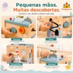 Cubo de Atividades Oceano de Madeira Brinquedo Educativo - brinquedo infantil Kinderland Toys