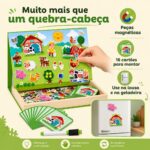 Quadro Magnético Fazenda de Madeira - brinquedo infantil Kinderland Toys